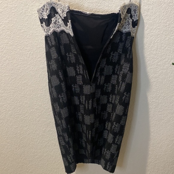 W by Worth Dappled Tweed Strapless Dress - Size 10 - Picture 8 of 11